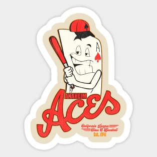 Defunct Anaheim Aces Baseball Team Sticker